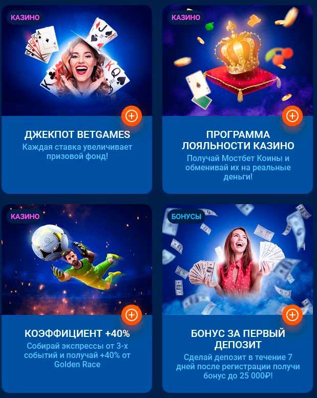 Бонусная программа казино Mostbet
